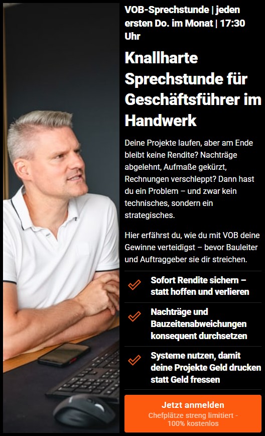 VOB-Sprechstunde mit Andreas Scheibe