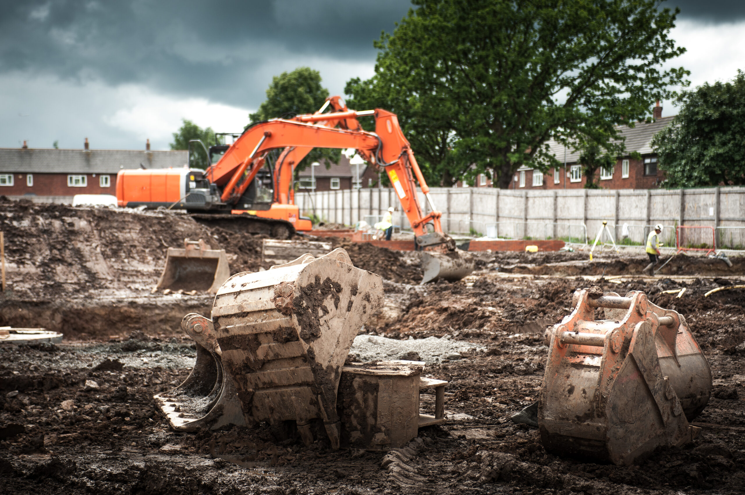 Traktor auf Baustelle